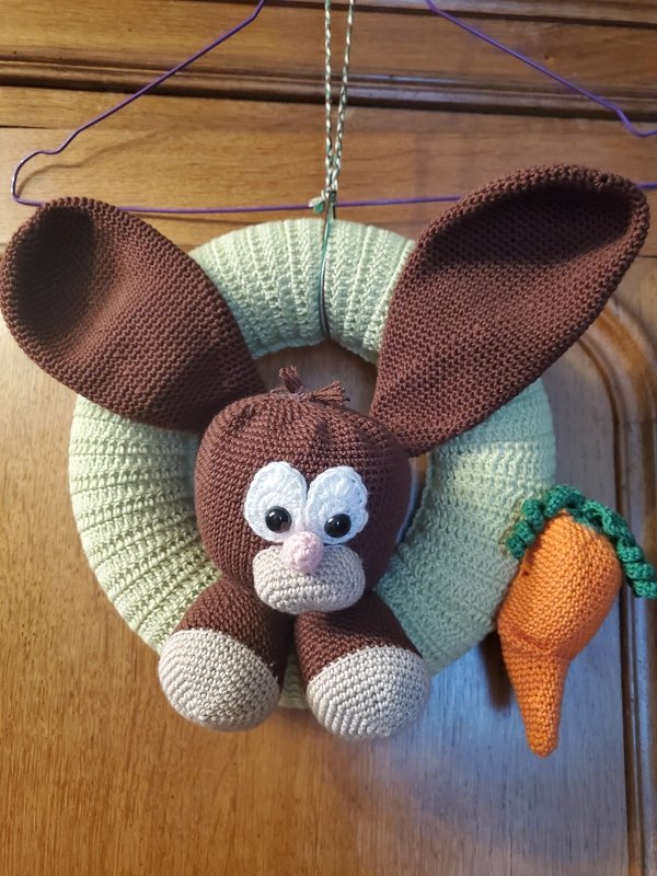 Häkelanleitung - Türkranz - Hase