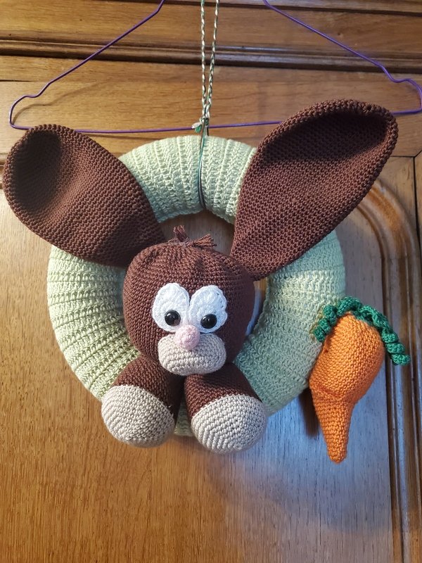 Häkelanleitung - Türkranz - Hase