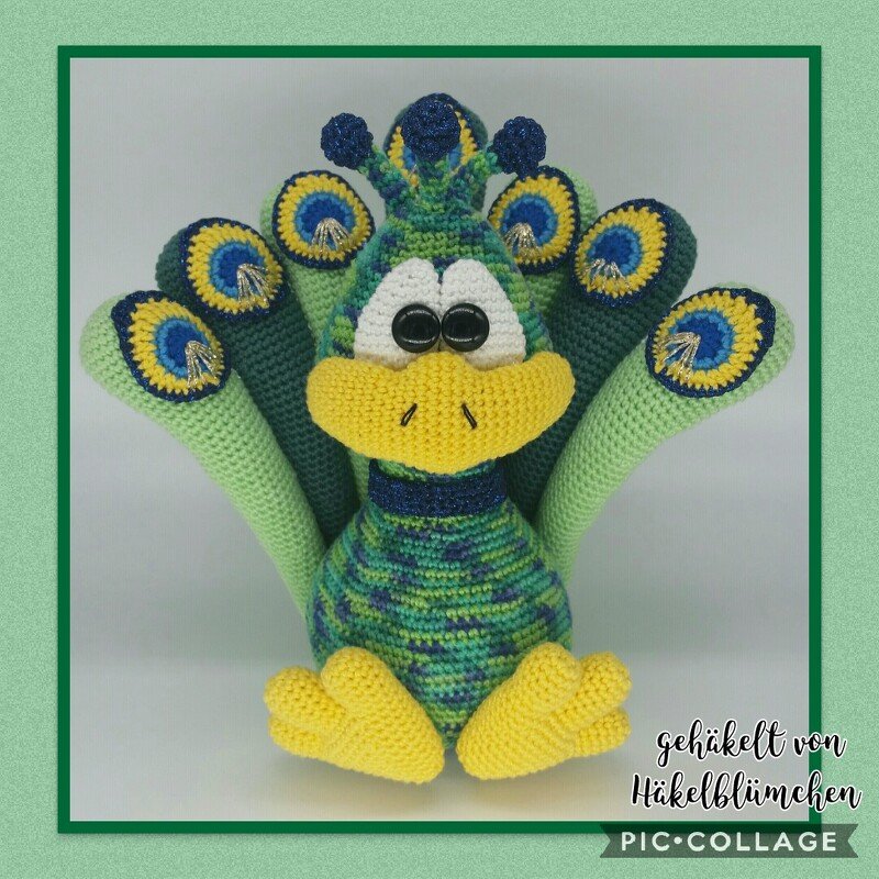 Bird of paradise peacock - Crochet Pattern from Diana´s kleiner Häkelshop