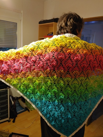 Meine Interpretation der Heimatliebe. Die Anleitung war gut beschrieben und gar nicht so schwer, wie es zuerst aussah. (Mein Mann musste Modell stechen ;) )