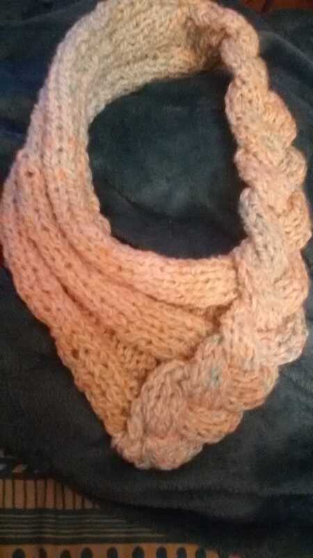 Strickanleitung Loop, Schalkragen, Kragenschal, Neckwarmer mit Zopf #275