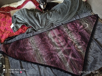 Etwas tricky aber zum Schluss ein tolles Ergebnis!
Das Tuch wird überall gelobt!
Es macht echt was her!