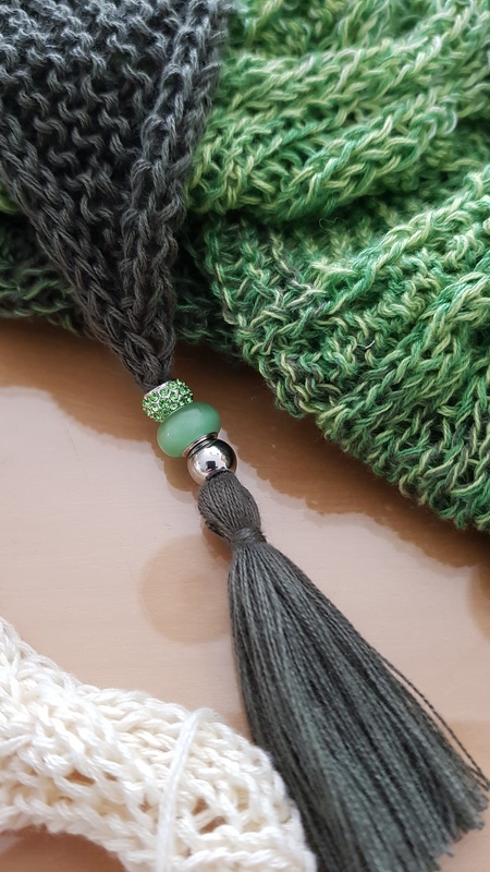 Strickanleitung Tuch Minas Tirith - Dreieckstuch mit Blätterranke