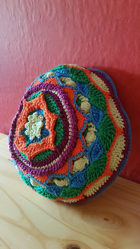 Häkelanleitung Topflappen Mandala "Spring Rose"