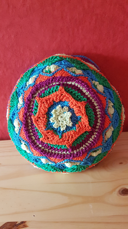 Häkelanleitung Topflappen Mandala "Spring Rose"