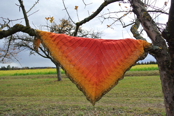 Es macht riesigen Spaß das Tuch zu werkeln. Ich habe mich beim Stricken an die ausgeschriebene Anleitung gehalten. Die Schritte sind sehr gut erklärt. Bei der Strickschrift kam ich irgendwie durcheinander.
Ein tolles Tuch für das man viele Komplimente erntet : )