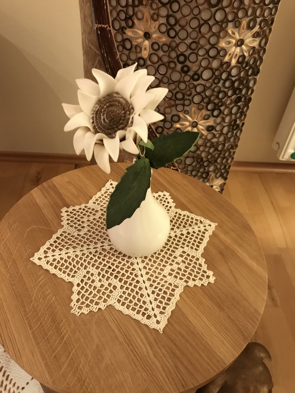 Häkeln / Kleines Deckchen "Herzensfreude"