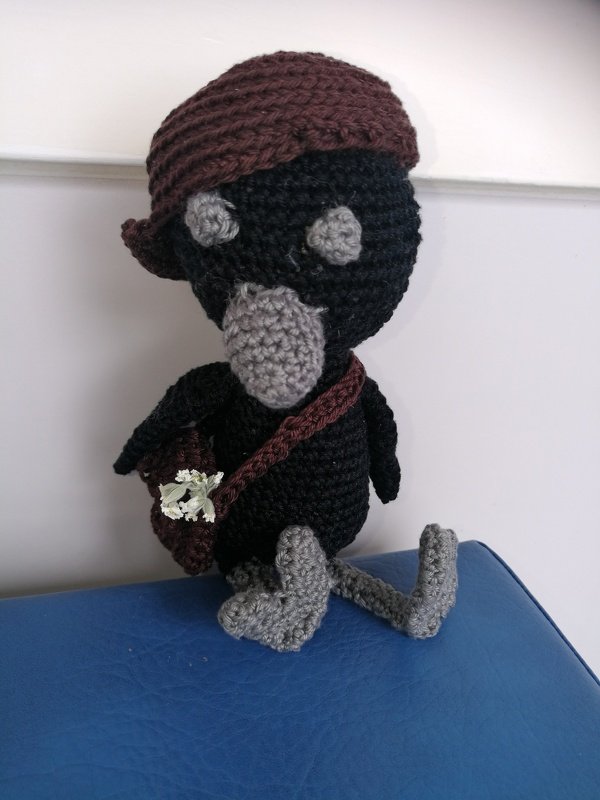 Häkelanleitung Raben Brüder Günther, Detlef und Paul