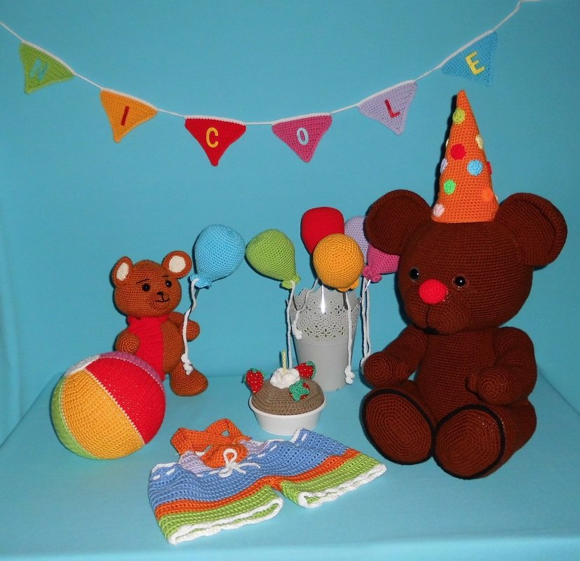 TEDDY „Party - Helau“ - Häkelanleitung