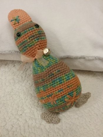 Ich hab meine erste Ente fertig.... Ich glaub sie bleibt nicht alleine. LG gabriele