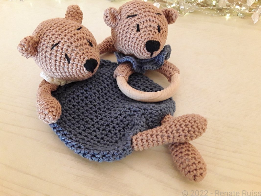 Häkelanleitung Schmusetuch Bär Bobo