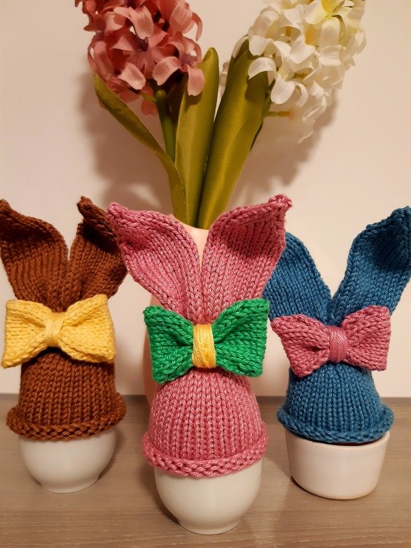 Strickanleitung für Osterhasen Eierwärmer und Eiernetz