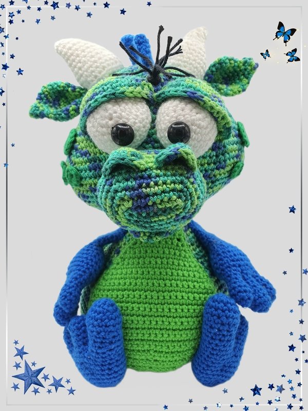 Häkelanleitung Knuffiger Drache