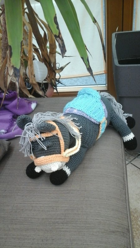 Häkelanleiung für Gabis Pony Amigo, ca. 60 cm