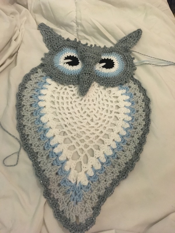 Tuch häkeln: Eulentuch HEDWIG von Petra Perle