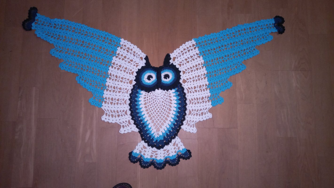 Petra Perle’s Owl Shawl HEDWIG