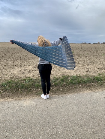 Ich habe dieses Tuch testgehäkelt. Ausführliche leicht verständliche Anleitung mit Häkelschrift und schriftlich ausformuliert; eingängiges (leichtes) Muster (nur Stäbchen und Luftmaschen), sehr schönes Endergebnis. :) Mein Tuch ist bei einer Lauflänge von 1.000 m (4-fädig) ca. 2,10 x 0,80 m groß geworden. Danke für die tolle Anleitung. ❤️