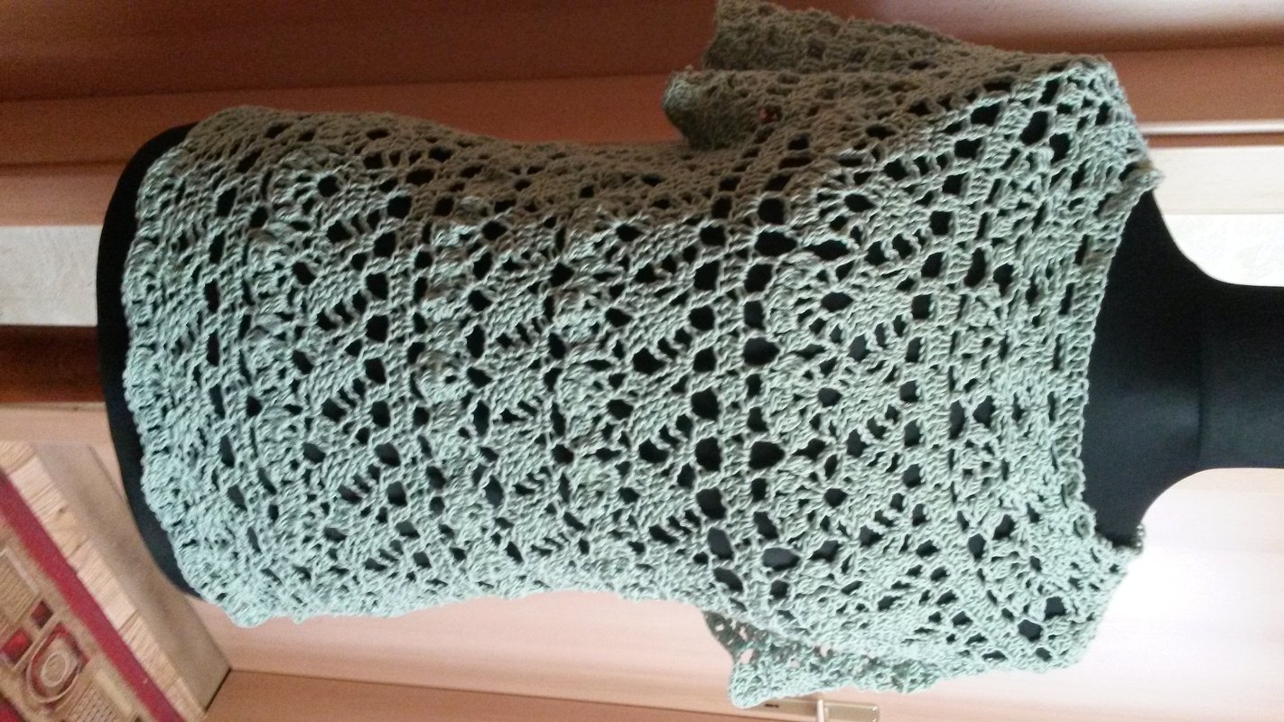 Häkelanleitung Shirt Fächermuster Gr. 38 bis 52