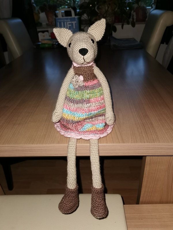 Häkelanleitung für Gabis Mausi, ca. 45 cm