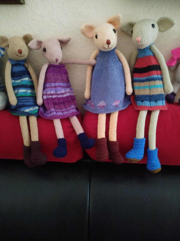 Häkelanleitung für Gabis Mausi, ca. 45 cm