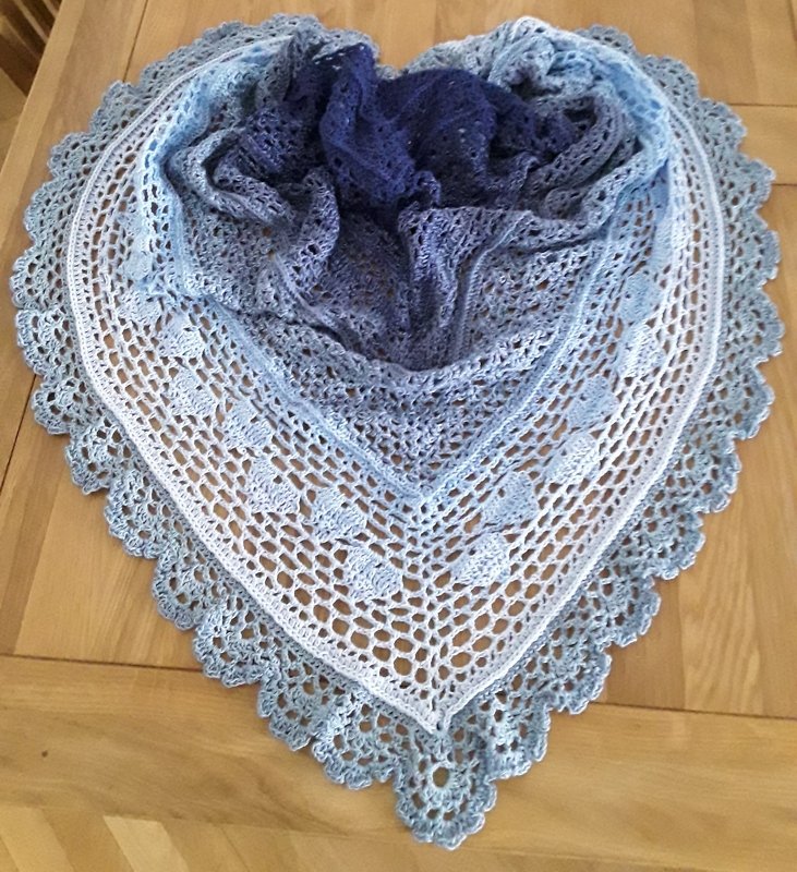 Häkeltuch &quot;Gemeinsam statt einsam&quot; - reine Häkelschriftanleitung