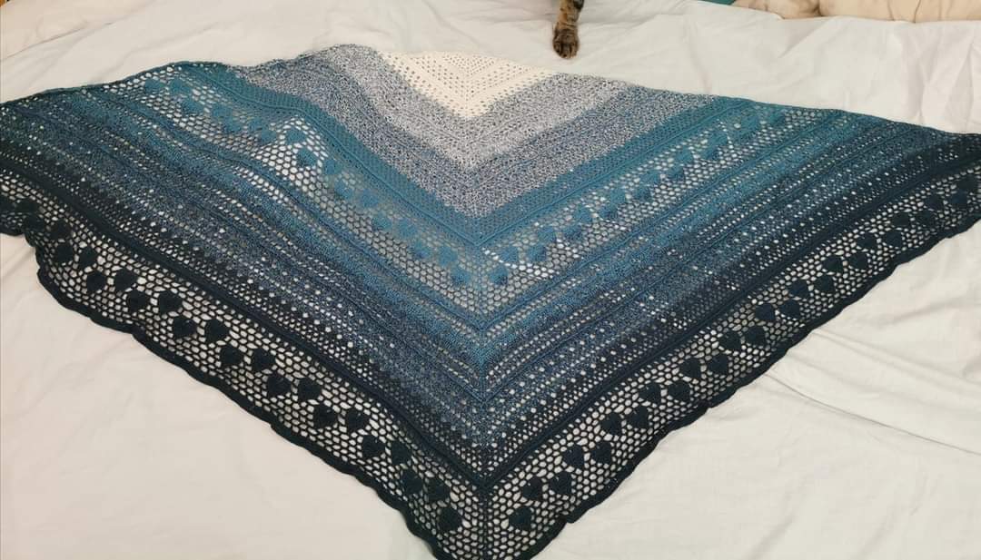 Häkeltuch &quot;Gemeinsam statt einsam&quot; - reine Häkelschriftanleitung