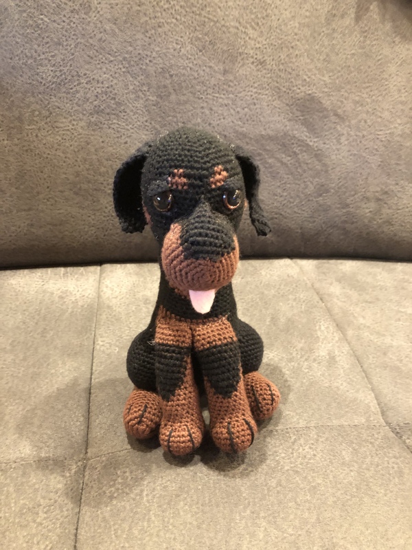 Crochet Pattern Rosi the Rottweiler crochet a sitting dog amigurumi dog
