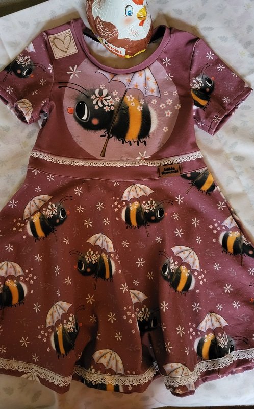 Bella Kids Jersey Dress – Twirly Dress with Flutter Sleeves EU86–158/US1-12