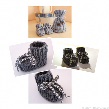 Diese niedlichen Schühchen habe ich jetzt schon mehrmals gestrickt und ich bin immer wieder von ihnen begeistert. 🥰 Danke...