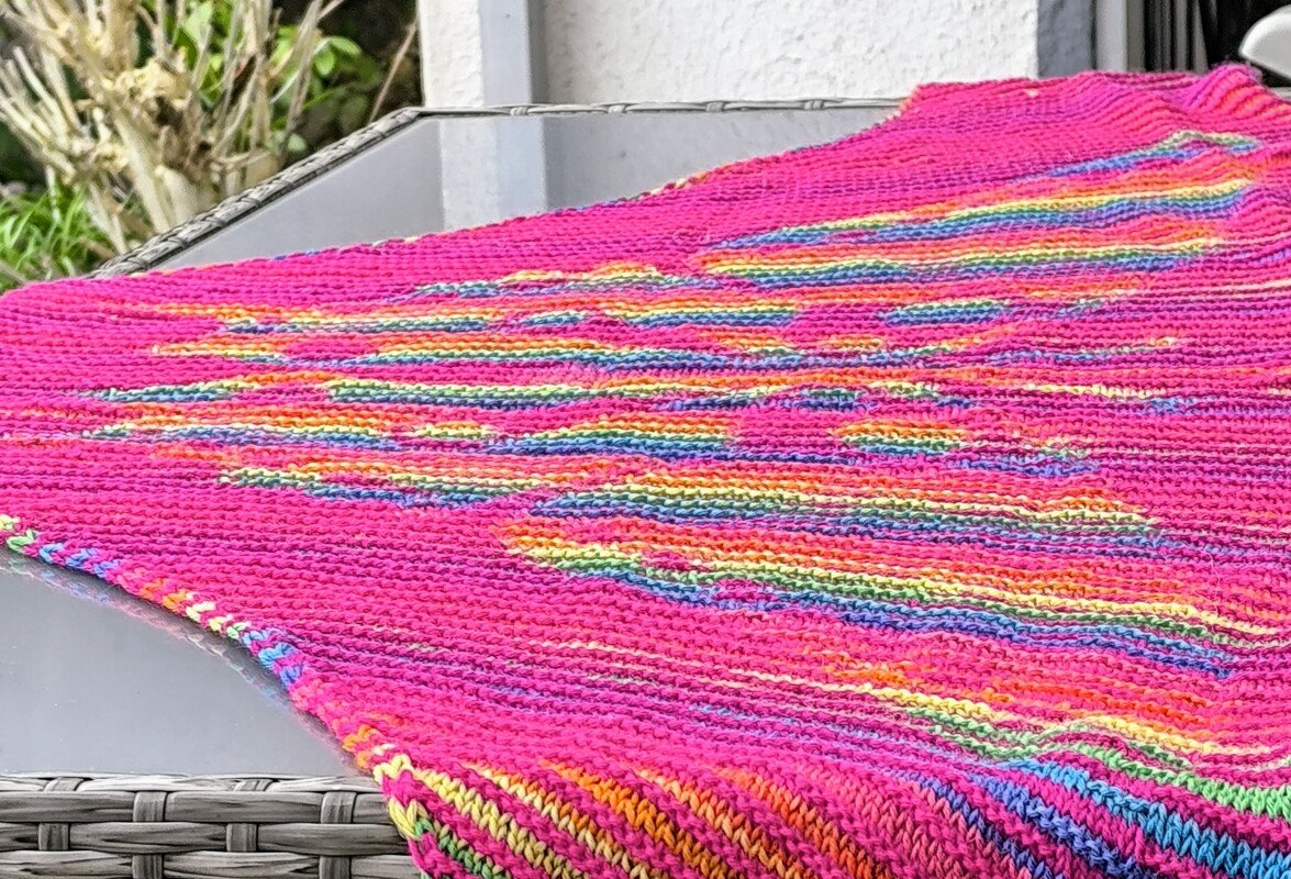 Schmetterlingstuch Illusionsstricken