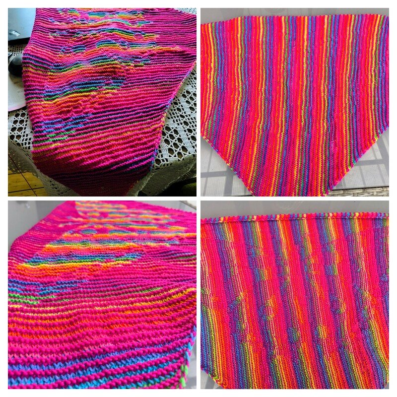 Schmetterlingstuch Illusionsstricken