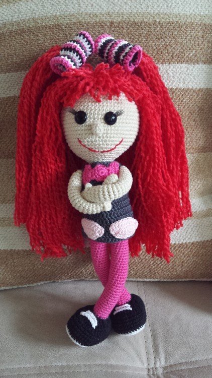 crochet pattern Nanni, pdf tutorial, amigurumi girl by doll file girl dolly maid ebook human people girlie child puppet