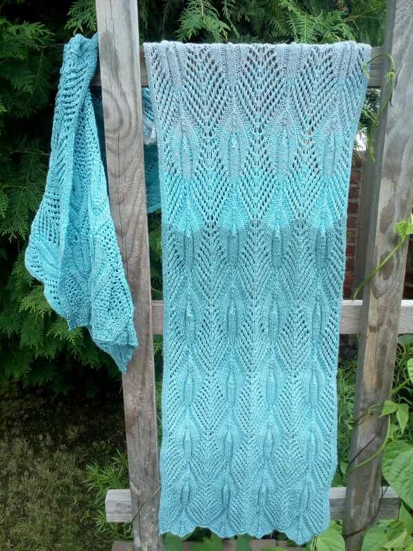 Lace Stola "Panta Rhei", Strickanleitung, Größe individualisierbar
