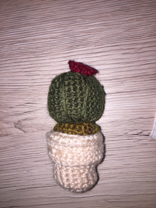 Kleiner, runder Kaktus - Nadelkissen, Deko, Schlüsselanhänger