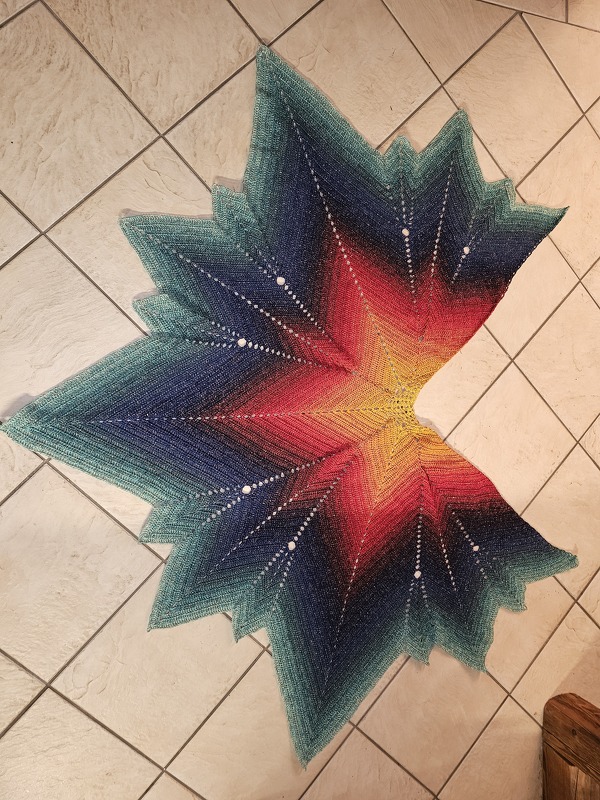 Häkelanleitung Tuch Ahornblatt