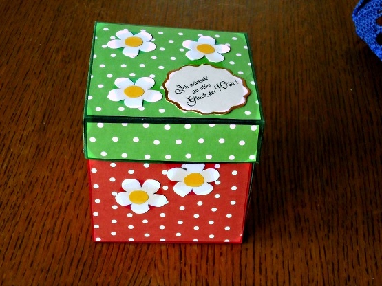 Explosionsbox – Erdbeere – Bastelvorlagen und Anleitung