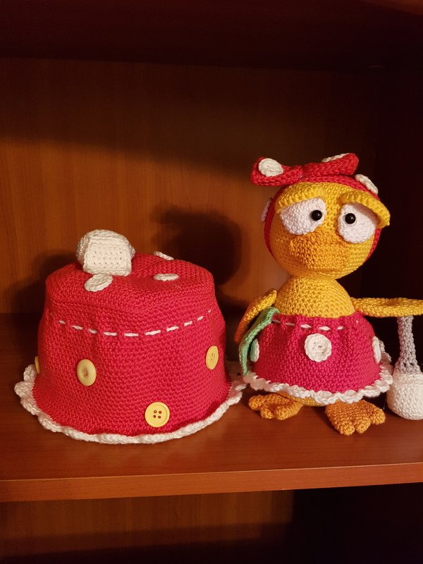 Häkelanleitung "Evira" Set    WC-Fee + Klorollenüberzug