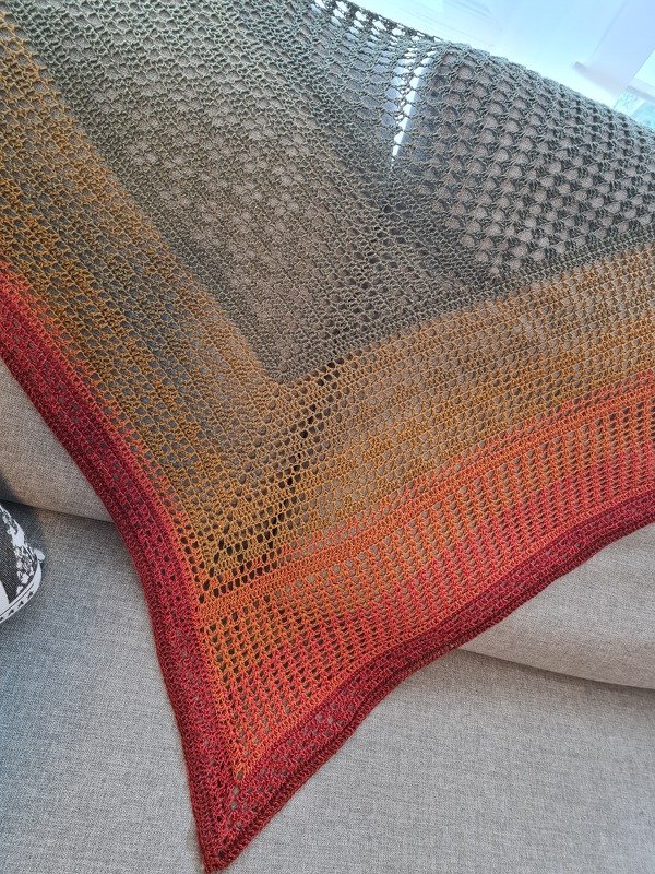 Häkelanleitung "Hanna" für ein XXL Schultertuch/Dreieckstuch