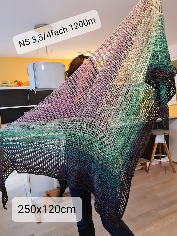 Häkelanleitung &quot;Hanna&quot; für ein XXL Schultertuch/Dreieckstuch