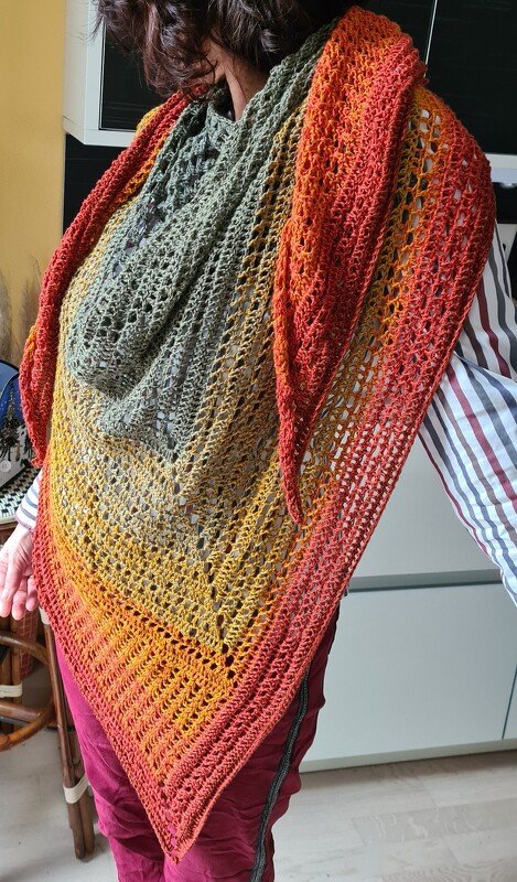 Häkelanleitung &quot;Hanna&quot; für ein XXL Schultertuch/Dreieckstuch