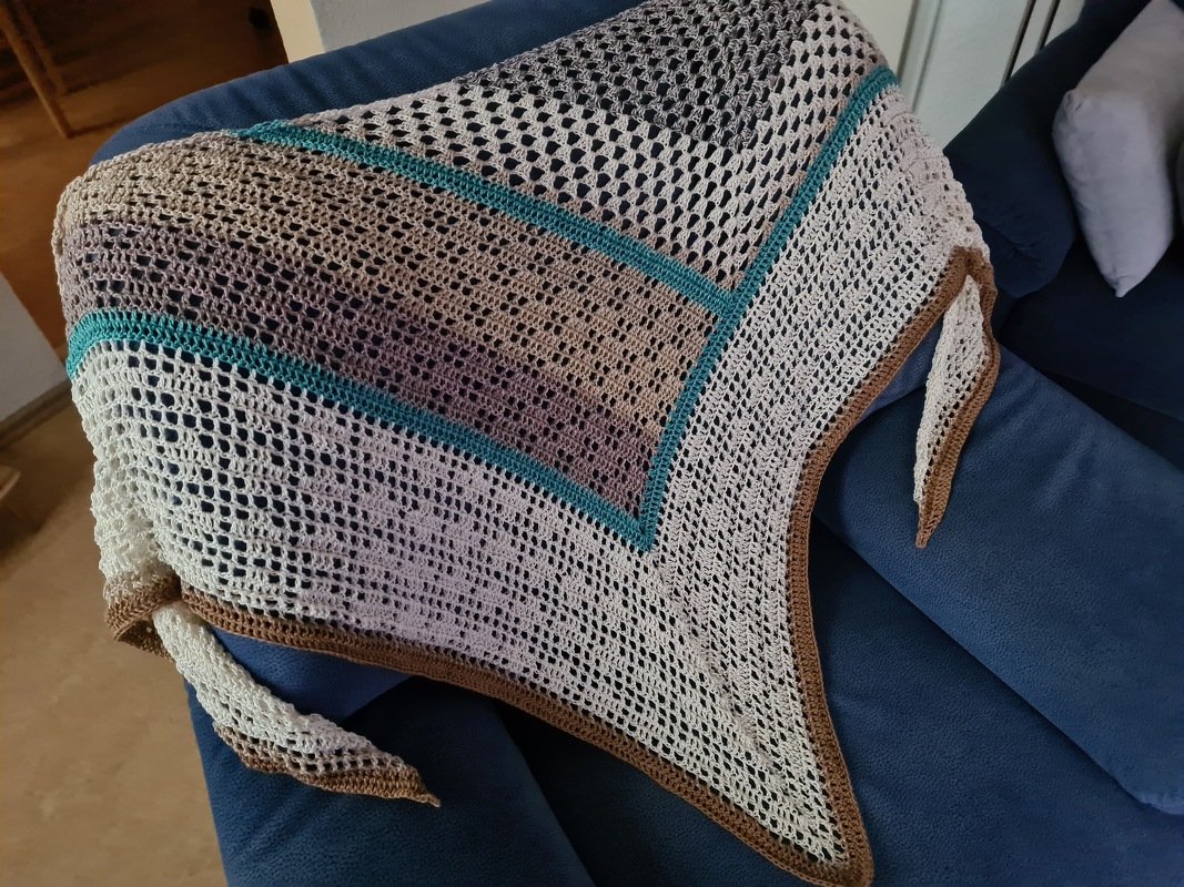 Häkelanleitung &quot;Hanna&quot; für ein XXL Schultertuch/Dreieckstuch