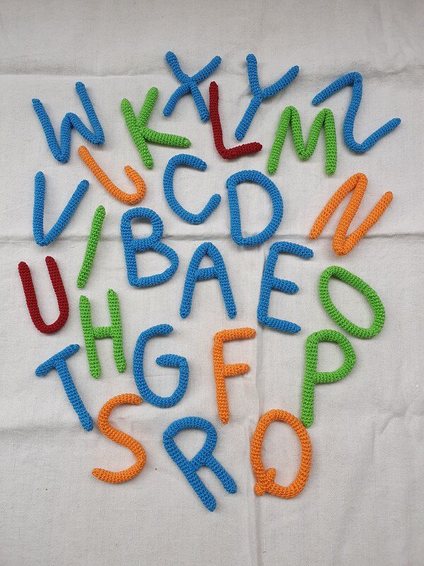 Crochet letters complete alphabet