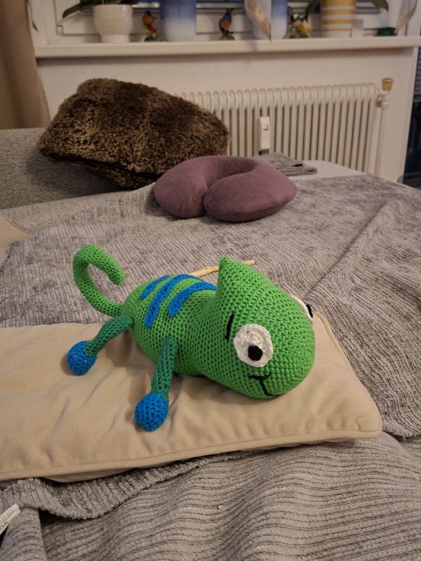 Chamäleon Otto, Amigurumi, Häkelanleitung