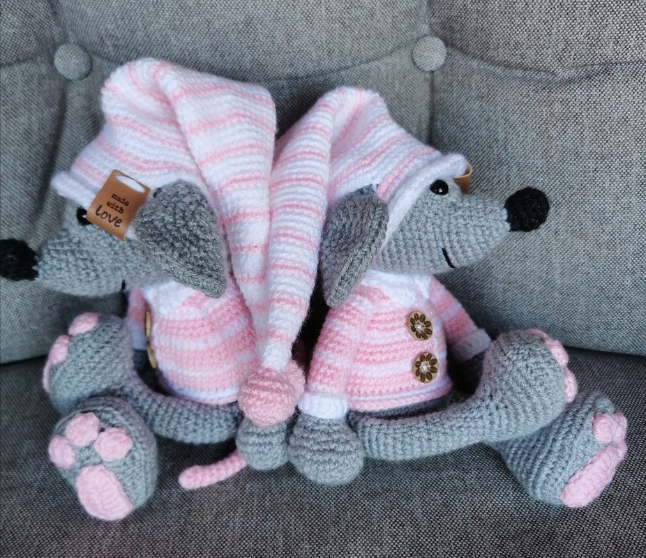 Häkelanleitung / Amigurumi / Gute Nacht Mäuschen