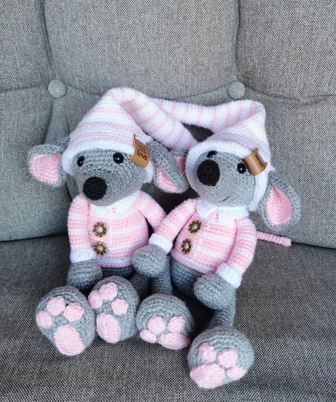 Häkelanleitung / Amigurumi / Gute Nacht Mäuschen