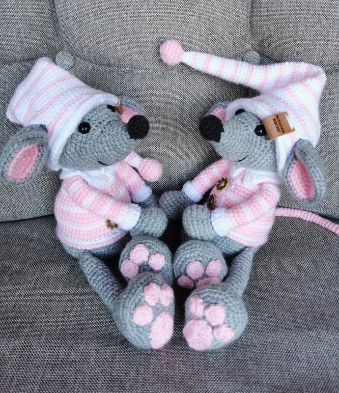 Häkelanleitung / Amigurumi / Gute Nacht Mäuschen