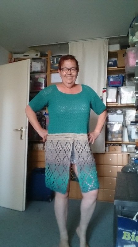 Häkelanleitung Italien Sommer Tunika mit Farbverlaufsgarn