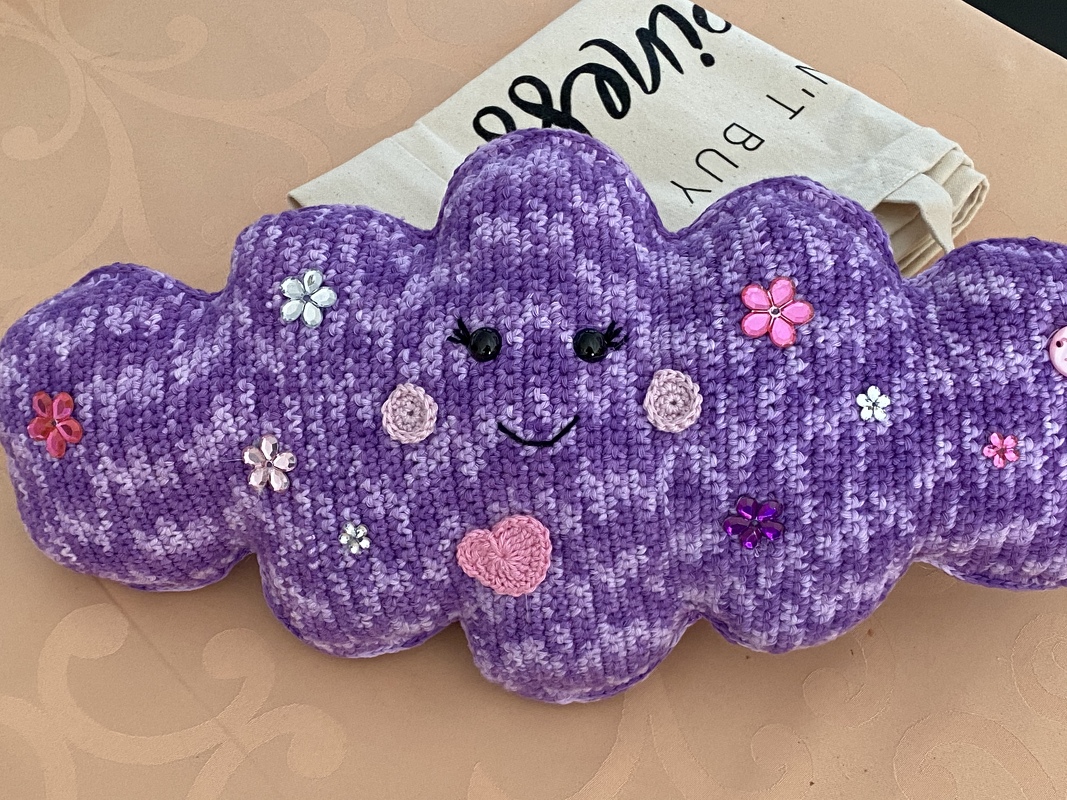 Häkelanleitung "Schmuse-Wölkchen" (Dekokissen/Kissen)