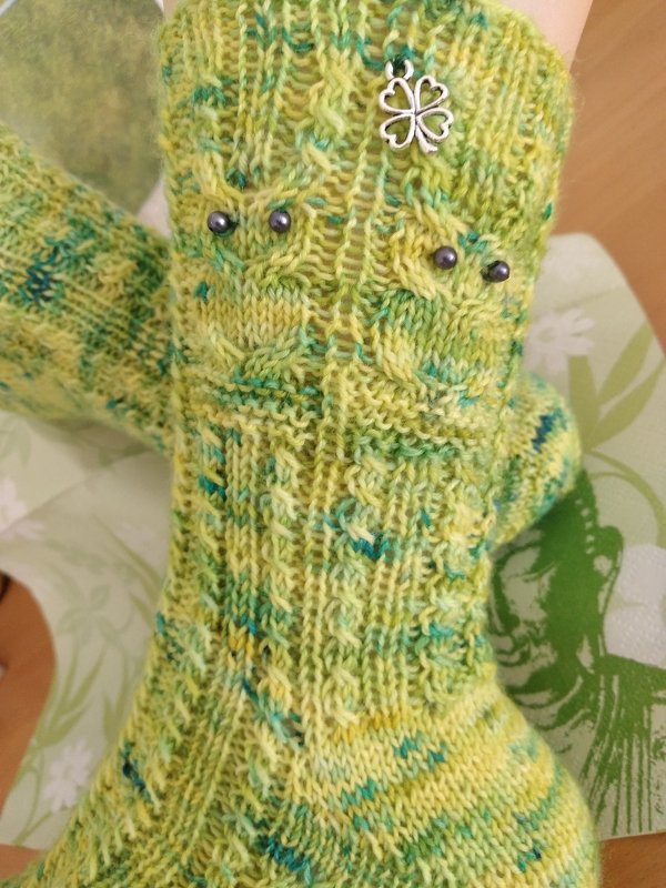 Sockenmuster "Eulentanz" gestrickt Gr.: 32-45