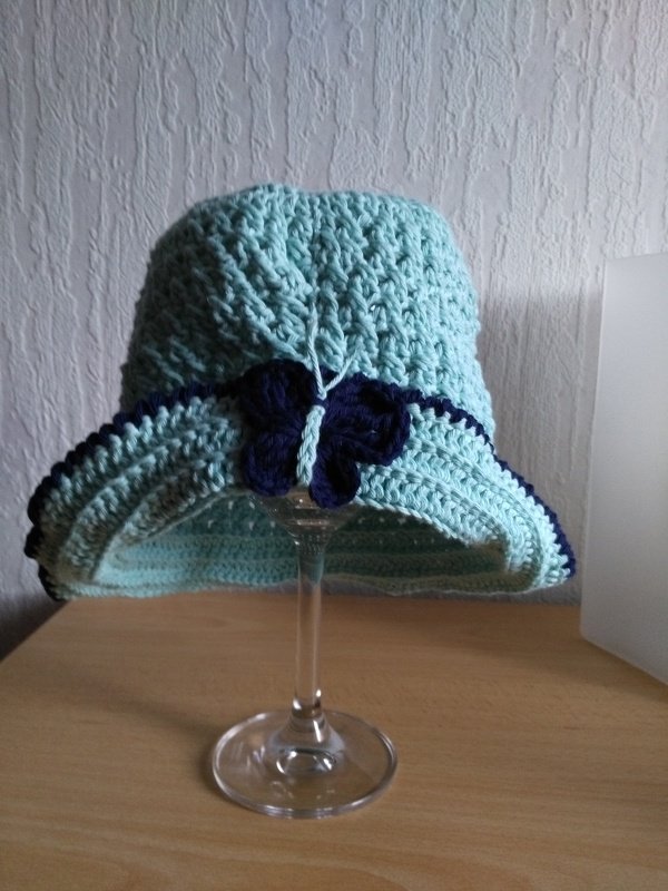 Sommerhütchen, Hütchen, Babyhut, Kinderhut, ca. 40 - 55 cm KU, Sommerhut, Anleitung, Häkelanleitung, häkeln